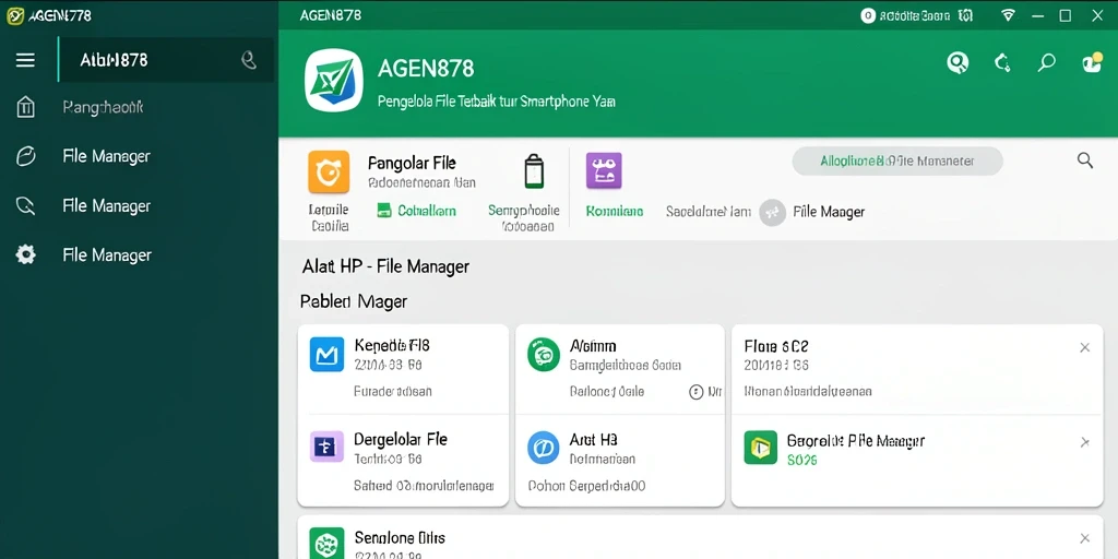 Screenshot utama AGEN878 menunjukkan antarmuka pengguna yang intuitif untuk pengelolaan file.