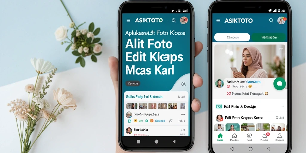 Screenshot utama menunjukkan antarmuka sederhana dari ASIKTOTO yang memungkinkan editing foto dengan efek kertas kaca.