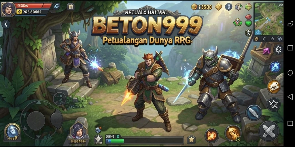 Tampilan antarmuka BETON999 yang menarik dan interaktif dalam petualangan RPG.