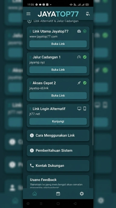 Tampilan link alternatif jayatop77