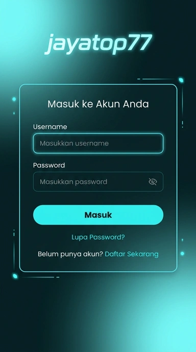 Tampilan halaman login jayatop77